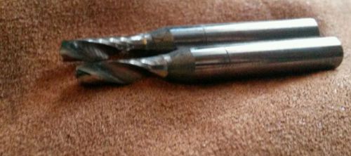 (2 pc) - 4mm Diameter, 14mm LOC, 50mm OAL Single Flute Carbide End Mills