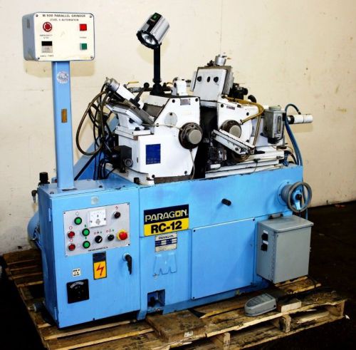 1996 paragon rc-12 centerless grinder w/auto infeed, factory paint for sale