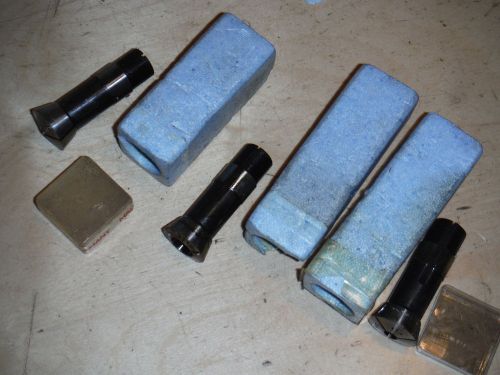 3, NEW OLD STOCK, GERMAN MADE 3AT METAL LATHE COLLETS 1/8 1/4 1/2
