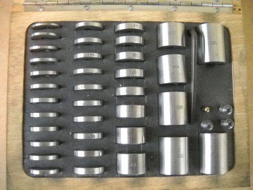 40 PC SPACER GAUGE BLOCK SET .050&#039;&#039; - 1&#039;&#039; MACHINIST TOOL WITH WOODEN CASE