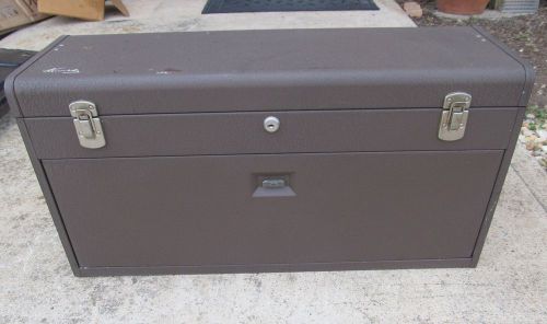 Vintage Kennedy Machinists Chest Tool Box 8 Drawer  Brown Steel Model 526