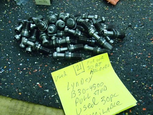 30 bt taper toolholder pull studs lyndex b30-4500 sold each consolidating (21) for sale