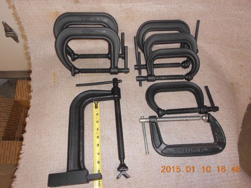 C clamps wilton armstrong lot of 8 cheap!!!take a look!!!!!!!!!!!!!!!!!!!!!!!!!! for sale