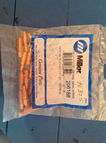 Miller Mig Weld Tips Bag Of 25 Tip .312OD .045 and .040AL Wires.   (V3)