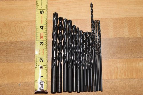 15 hs drill bits cleforge ptd morse usa high speed 3/32 to 11/32 most new for sale
