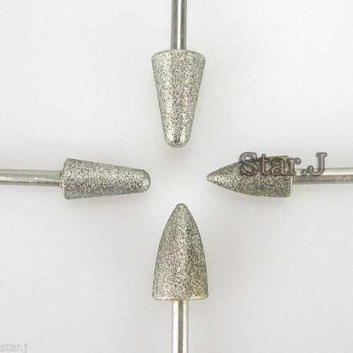 4pcs Dental Lab Jewelry Emery Bit Carborundum 2.35mm Diamond Burs Drills