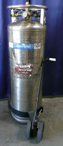 MVE Cryogenics Dura-5100 N2 Liquid or Gas Withdrawal 180 Liter Dewar Tank w/cart