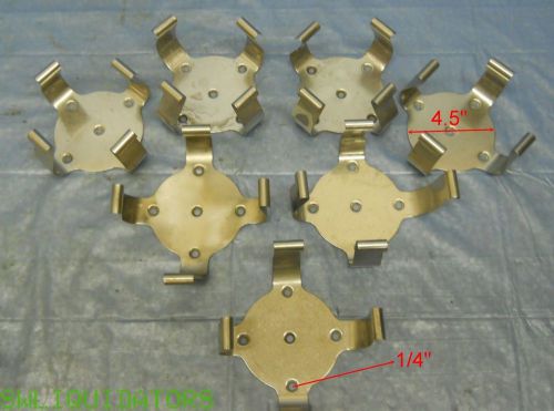 Lot of 7 of 4.5” clips stainless steel clip platform for linear/orbital shaker for sale