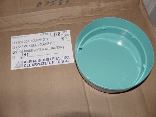 72 - Alpha 702 Guide Wire Bowl 8 1/2&#034; Diameter Ounce CC Disposable Tab Ledge NEW