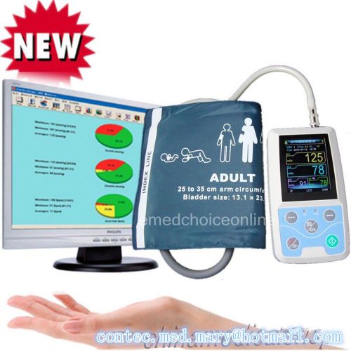 New 24 hours Ambulatory Blood Pressure Monitor Holter ABPM with 5 Cuff,PROMOTION