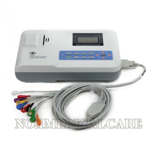 Digital Single Channel 12-lead Portable ECG/EKG Machine with thermal printer