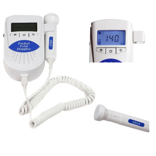 Promotion fetal doppler+3 mhz waterproof + 8 mhz vascular probe prenatal &amp; baby for sale