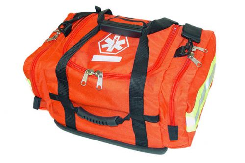 Orange &#034;tuff bottom&#034; trauma bag ems emt paramedic fire rescue als bls for sale