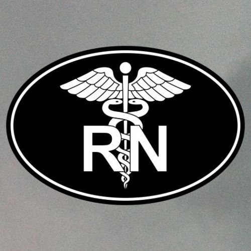 Registered Nurse Sticker - 4 X 6 Oval - Health Hospital Clinic Medical