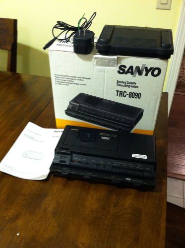 Sanyo TRC-8090 Standard Cassette Transcriber with Accessories