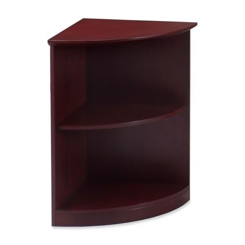 Wood Veneer Quarter Round Two-Shelf Bookcase, 19w x 19d x 29-1/2h, Mahogany