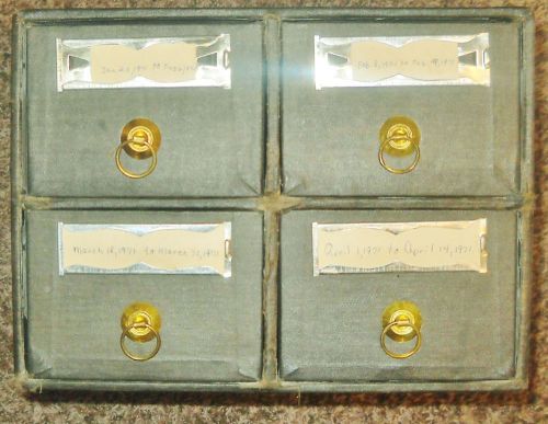 Antique industrial 4 drawer odgreen ~military~file cabinet/storage boxes reduced for sale