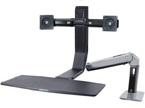 Ergotron workfit-a dual monitor arm with keyboard tray 24-312-026 for sale