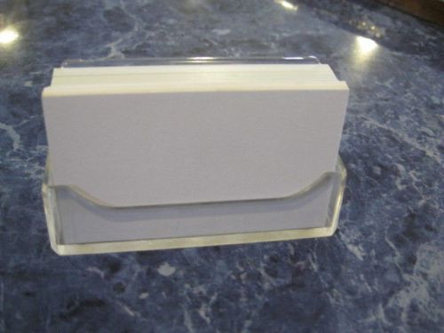 2-Pack Clear Plastic Business Card Holder BRAND NEW, Display, Stand, Countertop