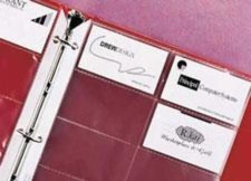 C-Line Business Card Holder Polypropylene Tabs 5 Count