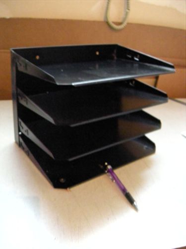 Used metal desktop file organizer, 4 tier, steel, label slot -see choices w/warr for sale