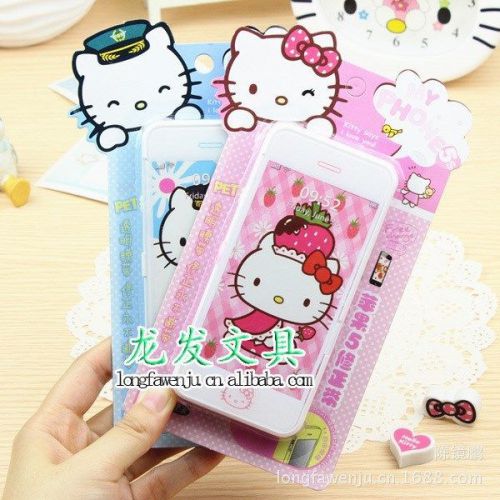 2pcs Hello Kitty Roller Correction Tape Cute Stationery iPhone Liquid Paper Pink