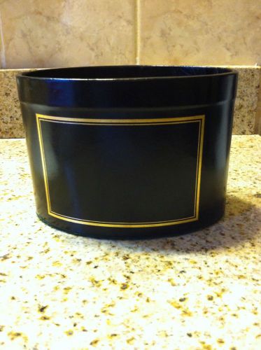 Desk  Mail ORGANIZER Black Top Grain Cowhide Gold Tooled Accent