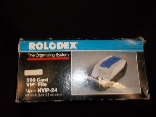 Rolodex NVIP-24 Open Tray 500 Card Desk File A-Z Index Tabs with Box NOS Putty