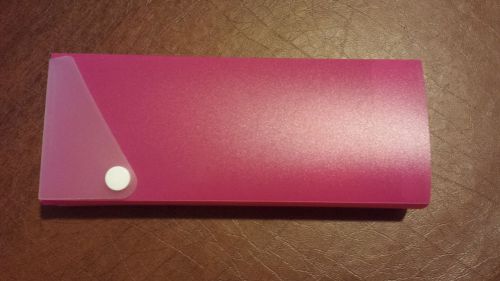 Staples Slider Pencil Case Back to School Plastic Pen Organizer PINK Box