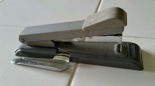 VINTAGE Bostitch B8 Desk Stapler and Staple Remover - Grey / Gray ~ MADE IN USA