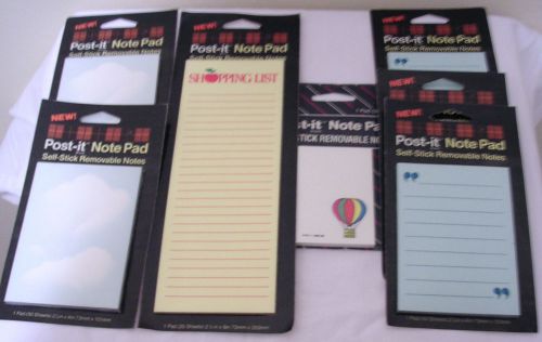 Post It Notes 7 packages, assorted styles, new in package