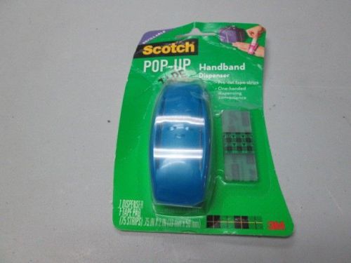 Scotch 3M Popup Tape Dispenser with 75 Tape Strips Handband 96-G