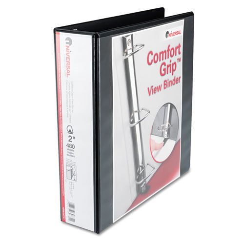 Comfort grip deluxe plus d-ring view binder, 2&#034; capacity, 8-1/2 x 11, black for sale