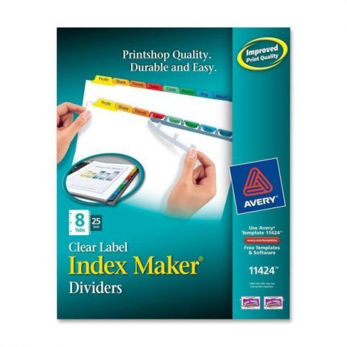 Avery Index Maker Clear Label Dividers 11424 Laser Ink Jet NIP Easy Apply FREE