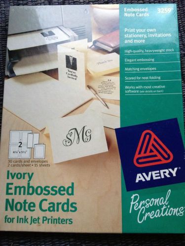 Avery: Ivory Embossed Note Cards