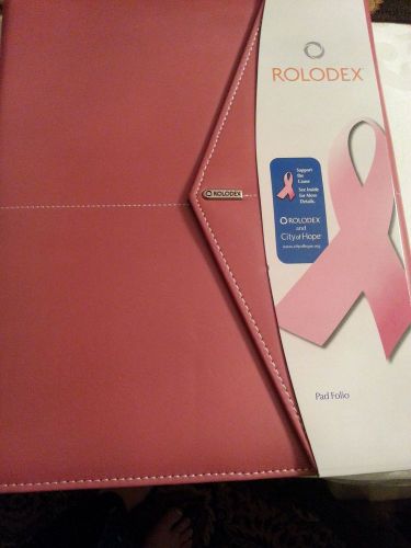 Rolodex Pink Pad Folio 1734453 Gift Letter Size w/ 3 hole pad / Breast Cancer