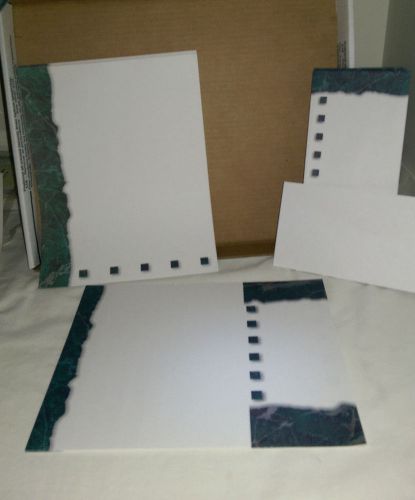 Granite Green White Stationery Brochures Business Card Pages Sheets LOT1  DESIGN