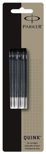 Parker parker fountain pen ink cartridge refill - black - 5 / pack (3011031pp) for sale