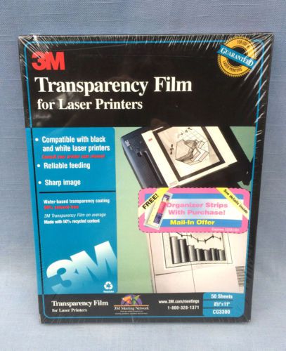 3M Transparency Film For Laser Printers CG3300 50 Sheets New Sealed