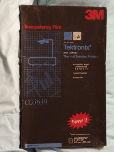 3M Transparency Film For Use With Tektronix Thermal Printers,CG3630 ~ New