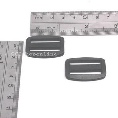 2 pcs 1 inch plastic triglides slides for webbing belt buckle 25mm for sale