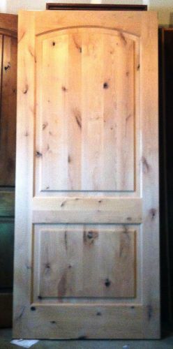 Traditional Entry Door 42&#034; X 96&#034;Solid Knotty Alder Classic 2 Panel arch top
