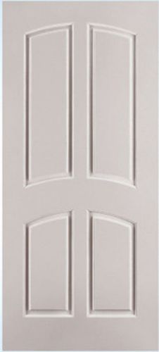Custom Carved 4 Panel Dbl Arch Single Hip Raised Primed SolidCore Interior Doors