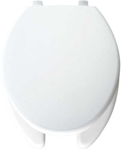 Sta Tite Elongated Open Front Toilet Seat White Heavy Duty Plastic