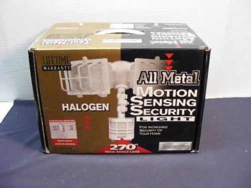 All Metal Motion Sensor Security Light Journey Man Series Halogen HD-9260-WH-B