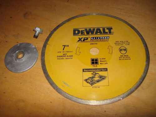 DEWALT DW4760 7-Inch Wet Cutting Continuous Rim Saw Blade 5/8-Inch Arbor Tile
