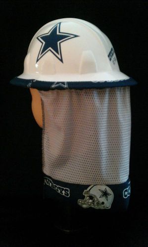 Hard Hat and Neck Shade Neck Protector Combo  Mesh Cowboys silver-n-blue