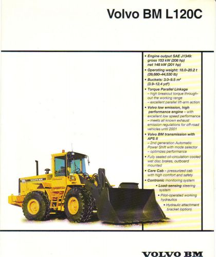 Volvo BM L120C Wheel Loader Brochure and Specifications