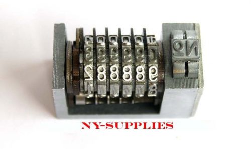 4mm Steel Letterpress Numbering Machine 6 digits (4x8 cicero) Heidelberg Kluge