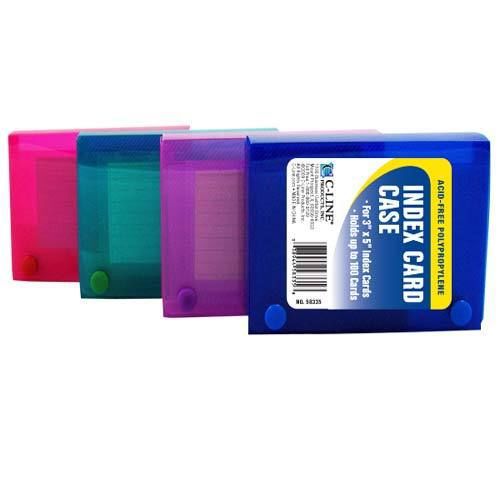 C-Line Assorted 3 x 5&#034; Index Card Case - 24/BX Free Shipping